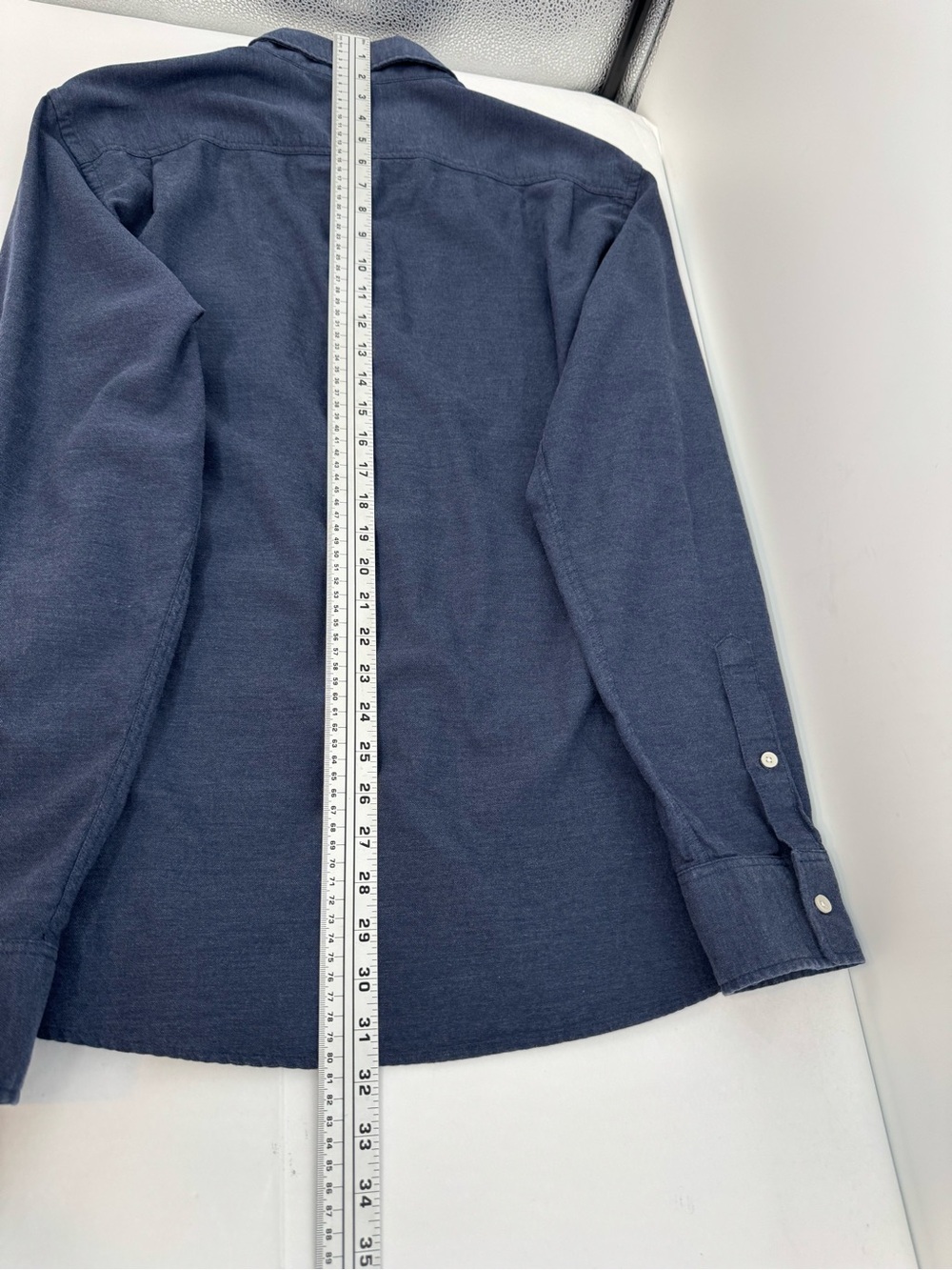 Faherty Men’s XL Navy Stretch Oxford Shirt Long Sleeve MWC0070 - Picture 8 of 10